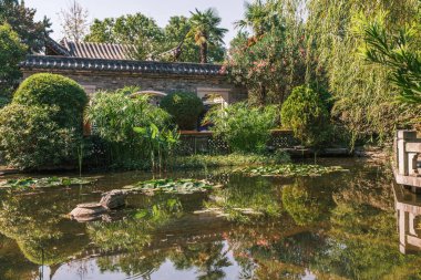 Hubei Wuhan Bahçe Fuar Parkı Yaz manzarası, Çin