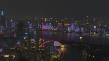 Wuhan şehir simgesi gökyüzü manzarası