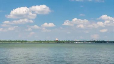 Wuhan şehir simgesi. Zamanda yolculuk manzarası.