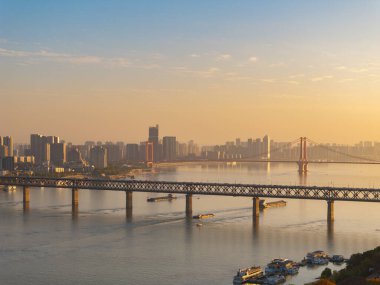 Wuhan, Hubei, Çin sonbahar manzarası