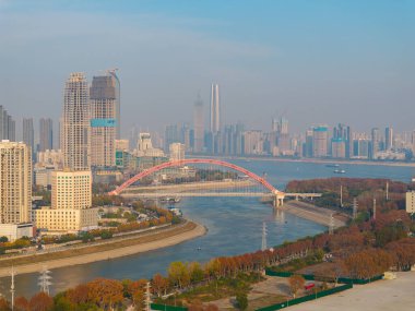 Wuhan, Hubei, Çin sonbahar manzarası