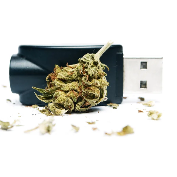Marihuana elektronische Zigarette, Cannabis e-cig — Stockfoto