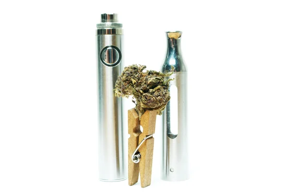 Marihuana a konopí elektronické cigarety, e-cig plevel — Stock fotografie