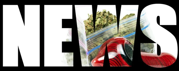 Marihuana-Nachrichten — Stockfoto