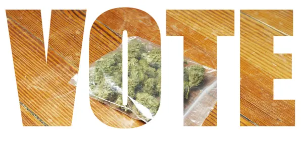 Voto de marihuana — Foto de Stock