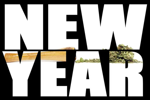 Marijuana, New Year — Stock Photo, Image