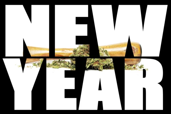 Marijuana, New Year — Stock Photo, Image