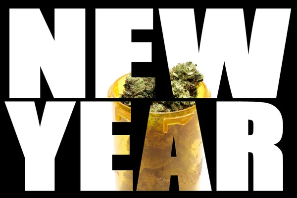 Marijuana, New Year — Stock Photo, Image