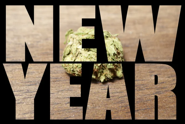 Marijuana, New Year — Stock Photo, Image