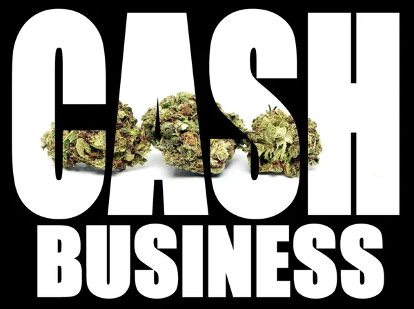 Cash Business, marihuana — Stockfoto