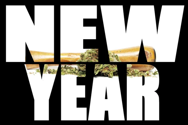 New Year, Marijuana and Cannabis — Stock Photo, Image