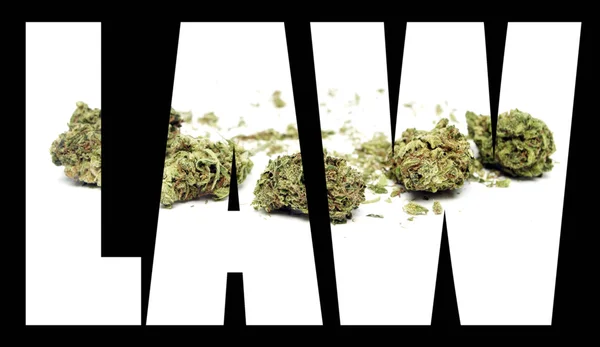 大麻的法律 — 图库照片