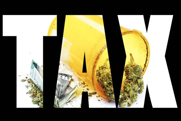 マリファナや大麻、税 — ストック写真