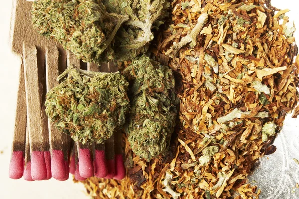 Marihuana y tabaco — Foto de Stock