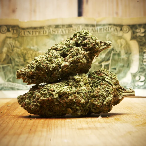 大麻和金钱 — 图库照片