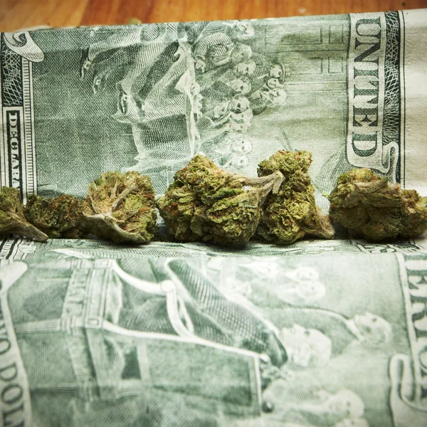 Marijuana and Money — Stock Photo, Image