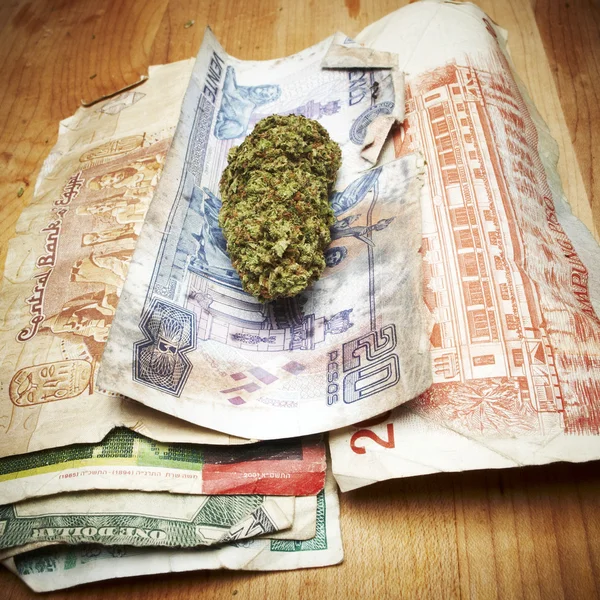 Marihuana en geld — Stockfoto