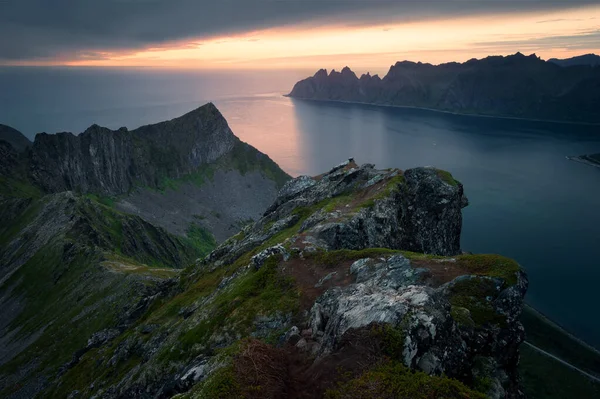 フジフェレ山 センジャ ノルウェーからのパノラマビュー 北欧の夏の風景 ロイヤリティフリーのストック画像