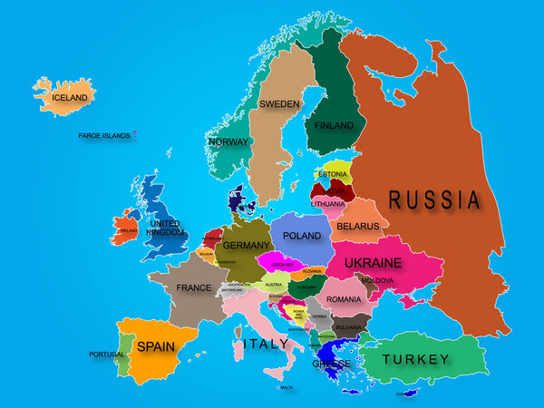 Карта Европы
