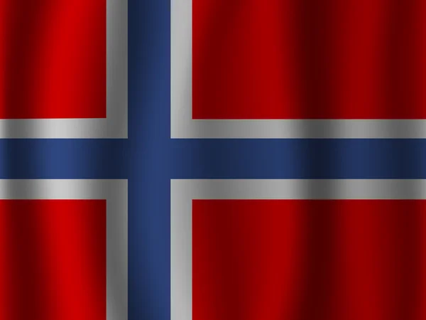 Norway waving flag — Stock Vector