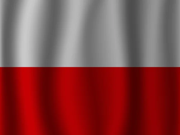 Polonya dalgalanan bayrak — Stok Vektör
