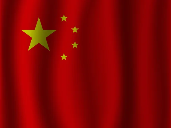 China acenando bandeira — Vetor de Stock