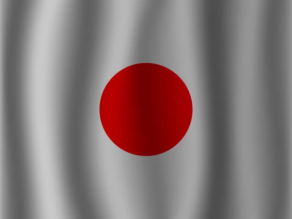 Japan schwenkt Flagge — Stockvektor