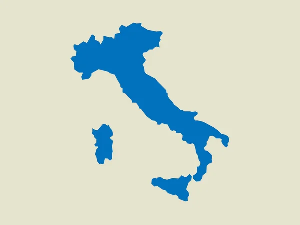 Italien Karte blau — Stockvektor