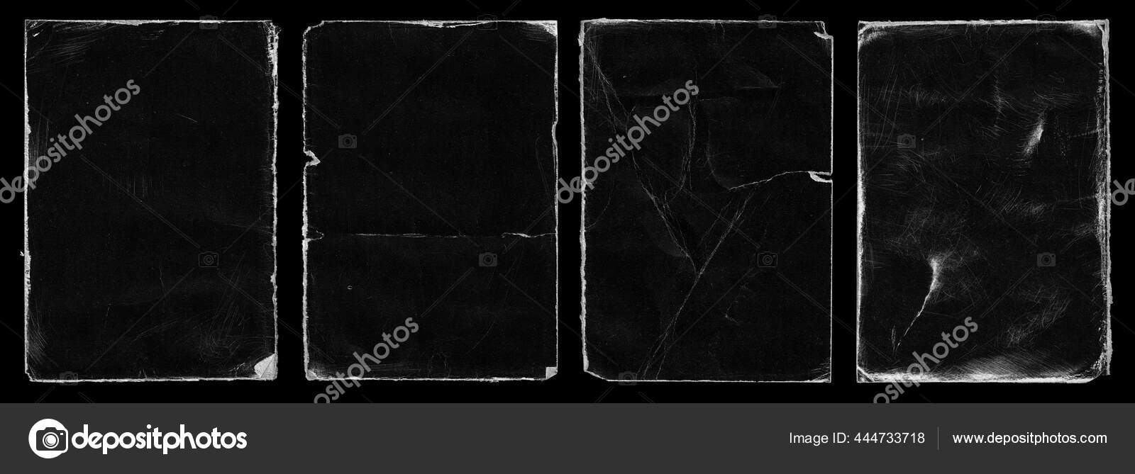Set Old Black Empty Aged Damaged Paper Cardboard Photo Card Stock Photo by  ©kosmofish 444733718