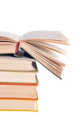 Bir kitap yığını. yalıtım