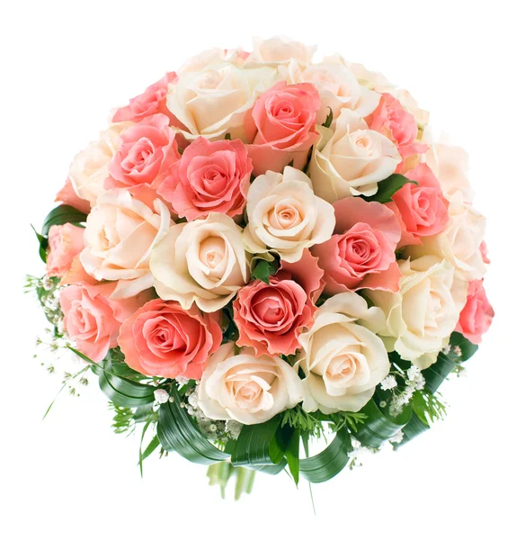 Buquê de casamento nupcial de rosas. isolado — Fotografia de Stock