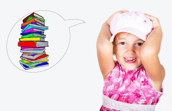 Маленькая девочка в первом классе
