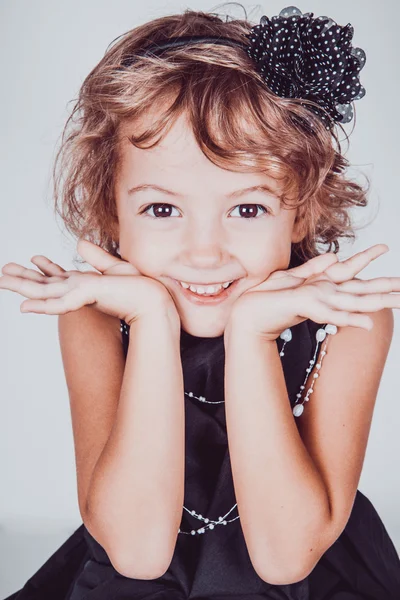 Beautiful little girl joyful — Stock Photo, Image