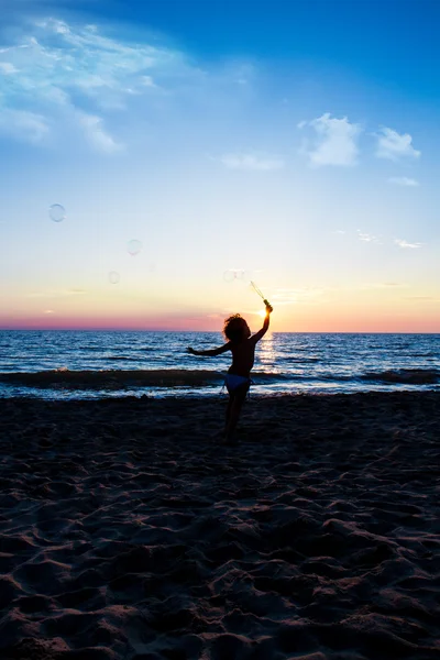 Diversión al atardecer — Foto de Stock