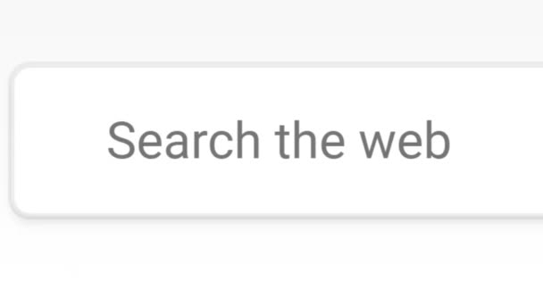 Szukaj Bar View Online Network Witryna Internetowa Search Box Przeszukiwanie — Wideo stockowe
