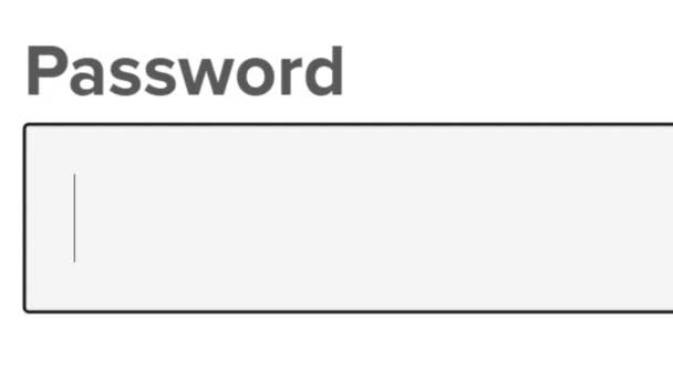 在网页浏览器上键入密码 在线检查密码中类型的设备屏幕视图 互联网网站 — 图库视频影像