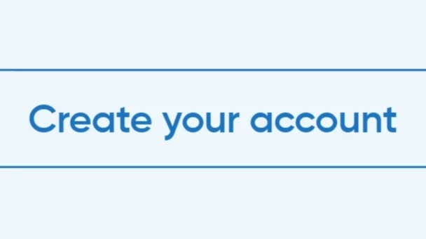 Mouse Cursor Slides Clicks Create Your Account Debice Screen View — стоковое видео