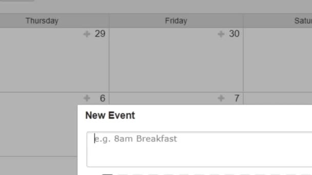 Het Creëren Van Een Geplande Kalender Herinnering Van Project Deadline — Stockvideo