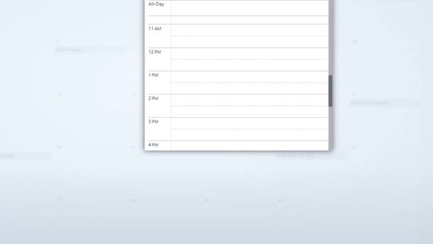 Creating Scheduled Calendar Reminder Work Client Request Due Date List — Stock Video