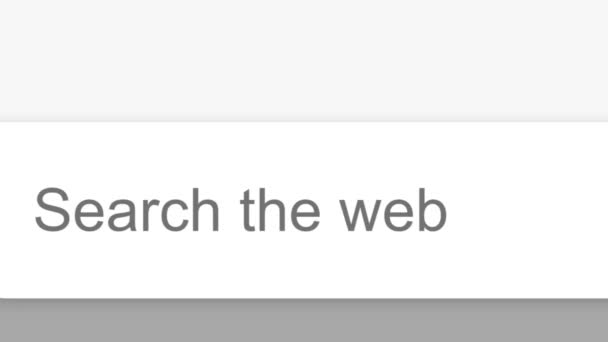 Ricerca Spazio Trasporto Nella Barra Ricerca Visualizza Schermo Casella Ricerca — Video Stock