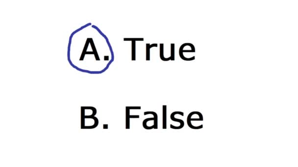 Selecting True True False School Question Choice Circle Truth Indicate — Stock Video