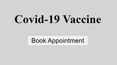 Fare imleci kayar ve Covid-19 'un randevu defterini web sayfasında tıklar. Coronavirus Tedavisi için İmleç Tıklaması Rezervasyonunun Aygıt Ekran Görünümü Çevrimiçi. İnternet Ağı üzerinden Bakış Ağı Web Sitesi.