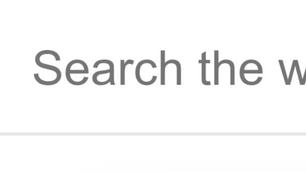 Ricerca Viaggiare Nella Visualizzazione Dello Schermo Della Barra Ricerca Casella — Video Stock