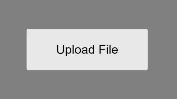 Cursor Mouse Desliza Sobre Clica Arquivo Upload Página Web Visualização — Vídeo de Stock