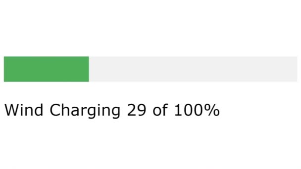 Wind Charging Battery Station Graphic Offshore Wind Farm Power Charge — Stock Video