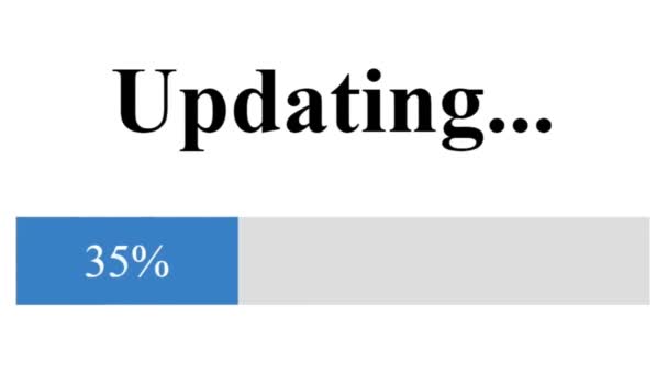 Aktualizace Ukazatele Průběhu Dokončení Webové Stránce Online Zobrazení Aktualizace Softwaru — Stock video