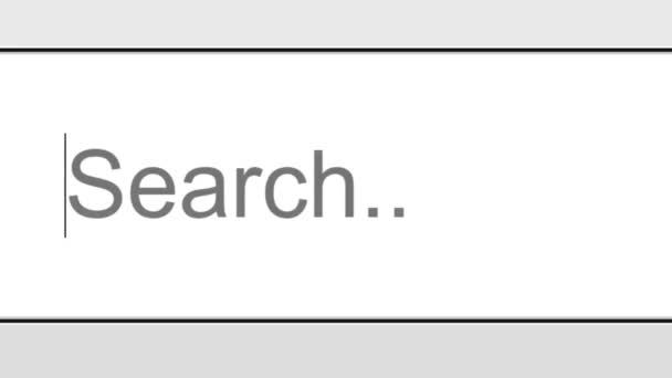 Searching Books Read Ideas Information Search Bar Screen View Online — Stock Video