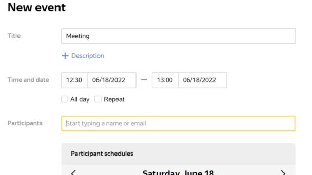 予定会議への新規参加者のカレンダーへの追加 個人主催者のDatebookで参加者をスケジュールプロンプトに追加します デジタル表示表示 — ストック動画