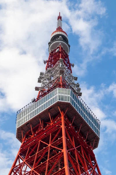 Struktura Tokyo Tower Pochmurny Dzień — Zdjęcie stockowe