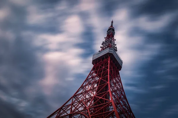 Struktura Tokyo Tower Pochmurny Dzień — Zdjęcie stockowe